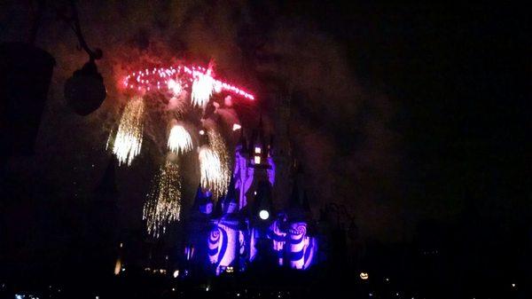 Hallowishes, the nighttime fireworks show.