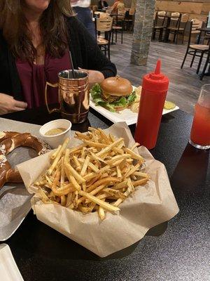 Big basket of crispy fries!