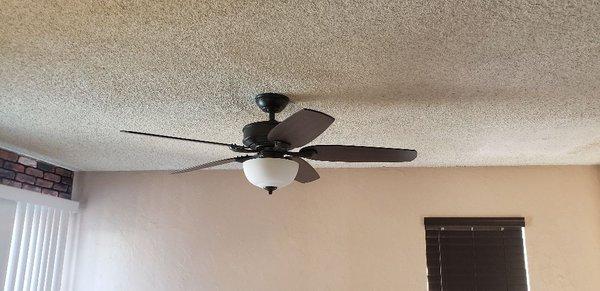 Ceiling fan installation