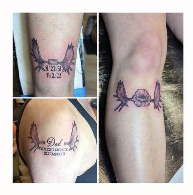 Moose antler tattoos