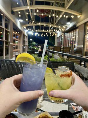 Lavender lemonade and spicy margarita