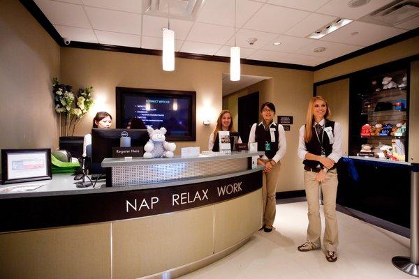 Located near gate D23, our friendly staff is here to make your stay enjoyable!