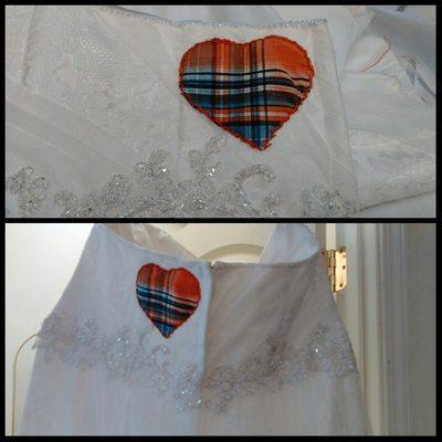 Wedding dress /daddy shirts