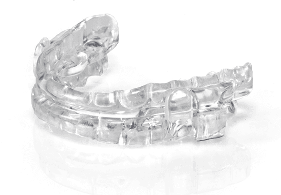 This is a dental appliance that treats snoring and sleep apnea.