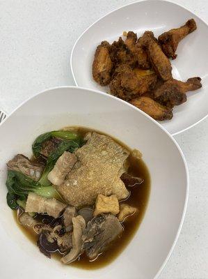 Bak Kut Teh and chicken wings