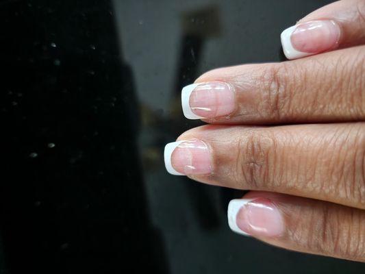 Is this the professional french manicure you want?  Is this the work they have pride in?