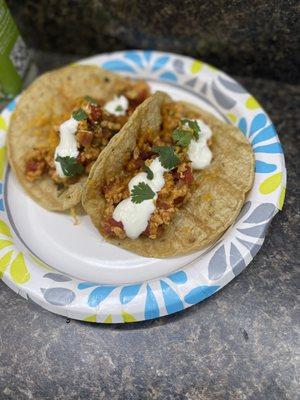 Corn tortilla tacos