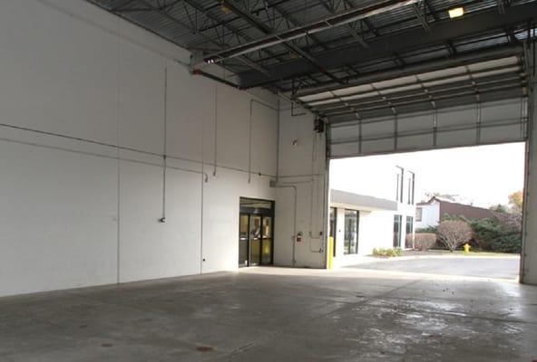 Drive-in loading bay to protect your items from the weather while moving into your storage unit.