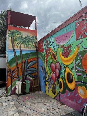 Mural on the patio