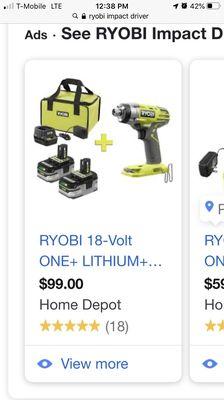 Ryobi impact drill