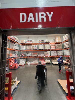 Dairy section of the store was huge. And chilly :)