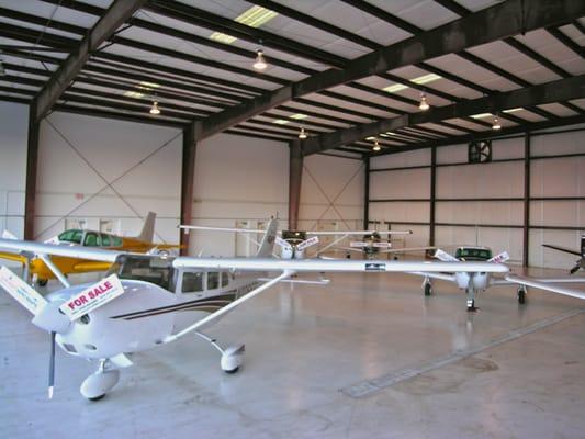 AircraftMerchants Showroom Hangar located at Triangle North Executive Airport (KLHZ) at Louisburg, NC - 23nm NE of RDU VOR 070°r.