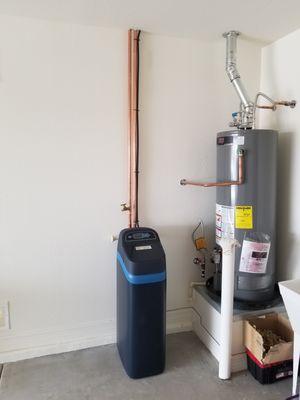 A professional water softener installation!