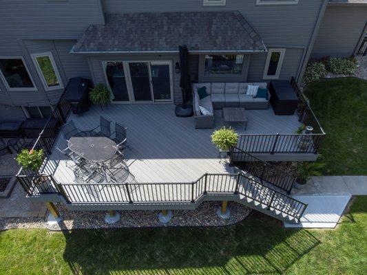 TimberTech Sea Salt Gray Decking with Westbury Railing