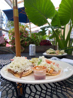 It's like eating in a lovely rainforest on the patio!