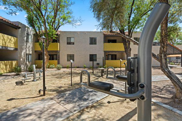 Outdoor workout area