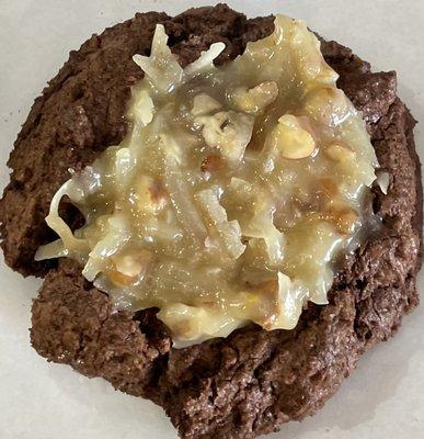 Chocolate cookie with German Chocolate topping