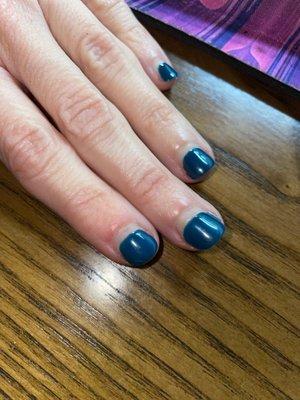 Three week old gel mani with Tina.