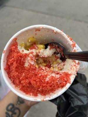 Elotes hot Cheetos