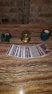 Rose deck tarot cards.  Tarot card reader