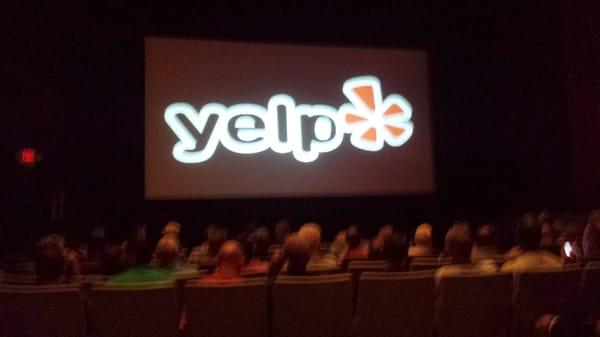 A BIG SCREEN thank you to YELP, an official festival supporter!!!!