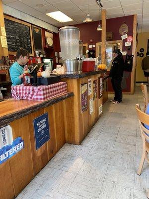 inside ordering counter