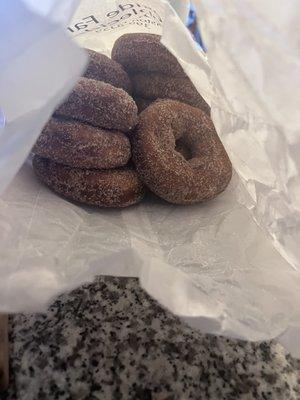 Cider donuts with sugar