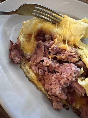 Ham? I was not satisfied with this omelet