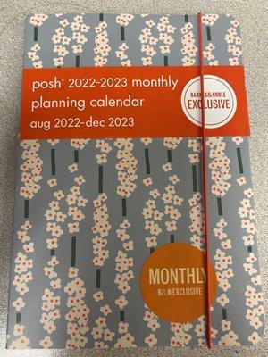 Love this monthly planning calendar by Posh. Hard to get but now a Barnes & Noble exclusive. Didn't bring in store this time so I ordered!