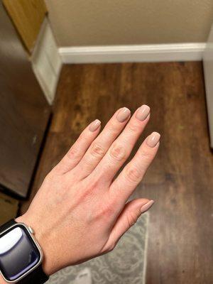 Regular gel manicure