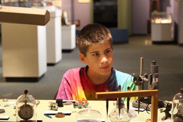 A budding horologist...