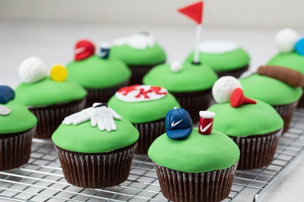 Golf themed cupcake