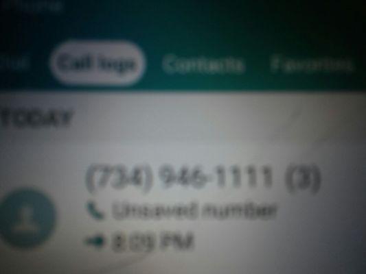 Call log, only outgoing calls to prove who's really the Liar!