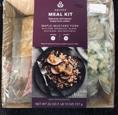 Maple Mustard Pork meal kit!  Dinner is Done!