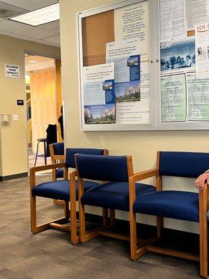 Waiting area inside the office