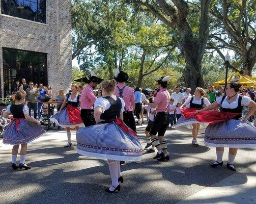 German dancers performing at Oktoberfest.