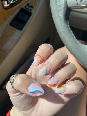 Acrylic with gel polish