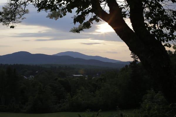 The view nearing sunset, off the front porch - not shown, cocktail in-hand.