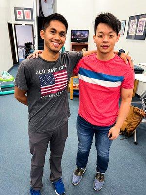 Stephan with Eric who just finished his rotation with us. Wishing you success ahead, Eric!