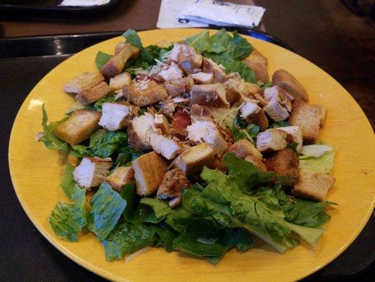 Zaxby's Caesar salad with grilled chicken