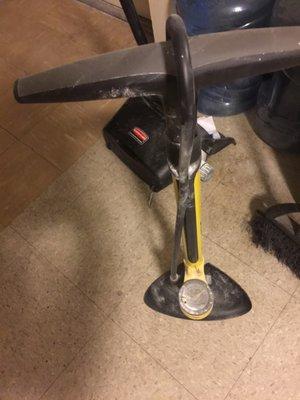 Workers used my clients vacuum to clean up their debris and damaged her vacuum.