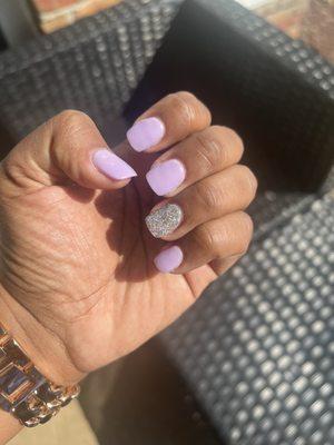 Manicure with Dip Powder and Tips