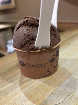 Vegan organic chocolate gelato