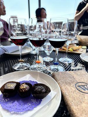 $23 Wine & Chocolate Pairing - three 2 ounce pours and three chocolates