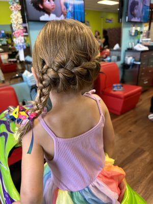 Elsa braid to finish off the look