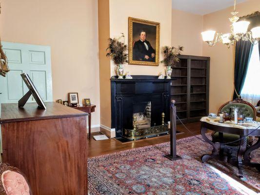 Parlor in Mordecai House at Mordecai Historical Park