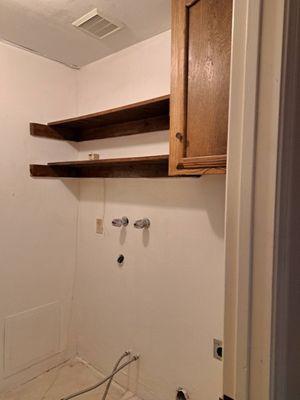 Laundry room where the asbestos was removed