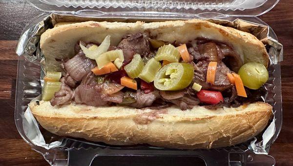 Italian Chicago Italian Hot Beef Sandwich