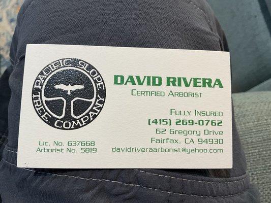 David Rivera Pacific Slope Tree Company