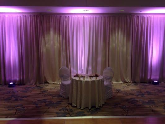 Bride & Groom head table.